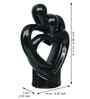 Creative Modern Double Heart Romantic Couple Statue Showpiece(Resin Black)| Home Decoration Items for Living Room Bedroom Hall Office|Home Decor Gifts for Birthday Housewarming Anniversary