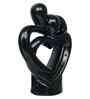 Creative Modern Double Heart Romantic Couple Statue Showpiece(Resin Black)| Home Decoration Items for Living Room Bedroom Hall Office|Home Decor Gifts for Birthday Housewarming Anniversary