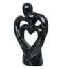 Creative Modern Double Heart Romantic Couple Statue Showpiece(Resin Black)| Home Decoration Items for Living Room Bedroom Hall Office|Home Decor Gifts for Birthday Housewarming Anniversary