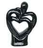 Creative Modern Double Heart Romantic Couple Statue Showpiece(Resin Black)| Home Decoration Items for Living Room Bedroom Hall Office|Home Decor Gifts for Birthday Housewarming Anniversary