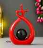 Creative Modern Spiral Decorative Statue Showpiece (Black Red)|Home Decoration Items for Living Room Bedroom Hall Office Table| Home Decor Gifts for Birthday Housewarming New Year