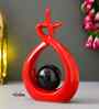 Creative Modern Spiral Decorative Statue Showpiece (Black Red)|Home Decoration Items for Living Room Bedroom Hall Office Table| Home Decor Gifts for Birthday Housewarming New Year