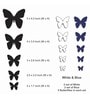 Creative Width Butterflies Acrylic White & Blue 3D Wall Art Sticker