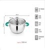 Cree Stainless Steel  Induction Friendly 2.3 Ltr Casserole With Glass Lid