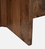 Creil Mango Wood Coffee Table In Rustic Teak Finish With Glass Top