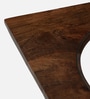 Creil Mango Wood Coffee Table In Rustic Teak Finish With Glass Top