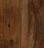 Creil Mango Wood End Table In Rustic Teak Finish With Glass Top