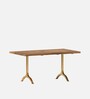 Crenn Solid Wood 6 Seater Dining Table In Natural Finish