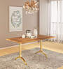 Crenn Solid Wood 6 Seater Dining Table In Natural Finish