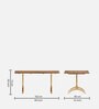Crenn Solid Wood 6 Seater Dining Table In Natural Finish