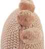 Crepe 100% Cotton Pom Pom 16X16 Inches Knitted Cushion Cover