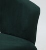 Crescencia Arm Chair In Emerald Green Velvet Fabric With Black Powder Coated Base