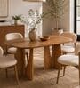 Crescent 4-Seater Dining Table Set In Mango Wood Finish