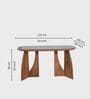 Crescent 4-Seater Dining Table Set In Mango Wood Finish