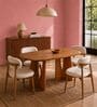 Crescent 4-Seater Dining Table Set In Mango Wood Finish