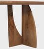 Crescent 6-Seater Dining Table Set In Mango Wood Finish