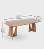 Crescent 6-Seater Dining Table Set In Mango Wood Finish
