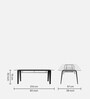 Crescent Glass Top 8 Seater Dining Table in Dark Chocolate Colour