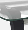 Crescent Glass Top 8 Seater Dining Table in Dark Chocolate Colour