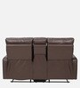Crescent Leatherette 2 Seater Manual Recliner In Brown Colour