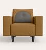 Cresco Fabric 1 Seater Sofa In Camel Brown Colour