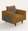 Cresco Fabric 1 Seater Sofa In Camel Brown Colour