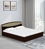 Crest King Size Bed with Box Storage in Cola Rain Colour