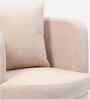 Cresta Corduroy Velvet  Fabric 1 Seater Sofa in Beige Color