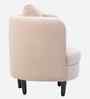 Cresta Corduroy Velvet  Fabric 1 Seater Sofa in Beige Color