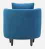 Cresta Corduroy Velvet  Fabric 1 Seater Sofa in Blue Color