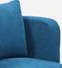 Cresta Corduroy Velvet  Fabric 1 Seater Sofa in Blue Color