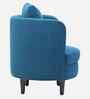 Cresta Corduroy Velvet  Fabric 1 Seater Sofa in Blue Color