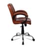 Crestino Low Back Office Desk Chair In Light Brown Colour