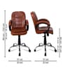 Crestino Low Back Office Desk Chair In Light Brown Colour
