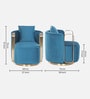 Crestmont Velvet Lounge Chair in Teal Blue Color