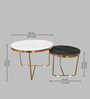 Creta Marble Nest Of Tables in Rosegold Colour