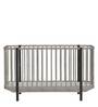 Solid Wood Crib in Grey Colour with Convertible Bed