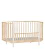 Solid Wood Crib in Natural Polish with Convertible Bed