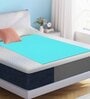 Blue Colour Crib Sheet Large Waterproof Reusable Instadry Extra Absorbent Baby Dry Sheet 140X100 Cms ( Baby Blue)