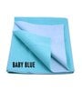 Blue Colour Crib Sheet Large Waterproof Reusable Instadry Extra Absorbent Baby Dry Sheet 140X100 Cms ( Baby Blue)