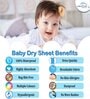 Blue Colour Crib Sheet Large Waterproof Reusable Instadry Extra Absorbent Baby Dry Sheet 140X100 Cms ( Baby Blue)
