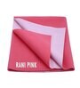 Red Colour Crib Sheet Large Waterproof Reusable Instadry Extra Absorbent Baby Dry Sheet 140X100 Cms ( Dark Pink)