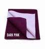 Pink Colour Crib Sheet Medium Waterproof Reusable Instadry Extra Absorbent Baby Dry Sheet 100X70 Cms ( Rani Pink)