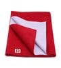 Orange Colour Crib Sheet Medium Waterproof Reusable Instadry Extra Absorbent Baby Dry Sheet 100X70 Cms ( Red)