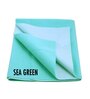 Green Colour Crib Sheet Medium Waterproof Reusable Instadry Extra Absorbent Baby Dry Sheet 100X70 Cms (Sea Green)