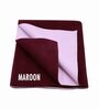 Red Colour Crib Sheet Single Bed Waterproof Reusable Instadry Extra Absorbent Baby Dry Sheet 220X140 Cms ( Maroon)