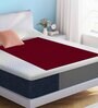 Red Colour Crib Sheet Small Waterproof Reusable Instadry Extra Absorbent Baby Dry Sheet 50X70 Cms ( Maroon)