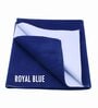 Blue Colour Crib Sheet Small Waterproof Reusable Instadry Extra Absorbent Baby Dry Sheet 50X70 Cms ( Royal Blue)