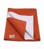 Orange Colour Crib Sheet Small Waterproof Reusable Instadry Extra Absorbent Baby Dry Sheet 50X70 Cms ( Rust)