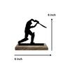 Cricket Batsman Black Mango Wood & Iron Figurine